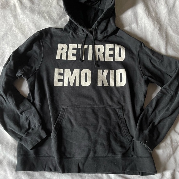 Black 'Retired Emo Kid' Hoodie - Picture 1 of 3